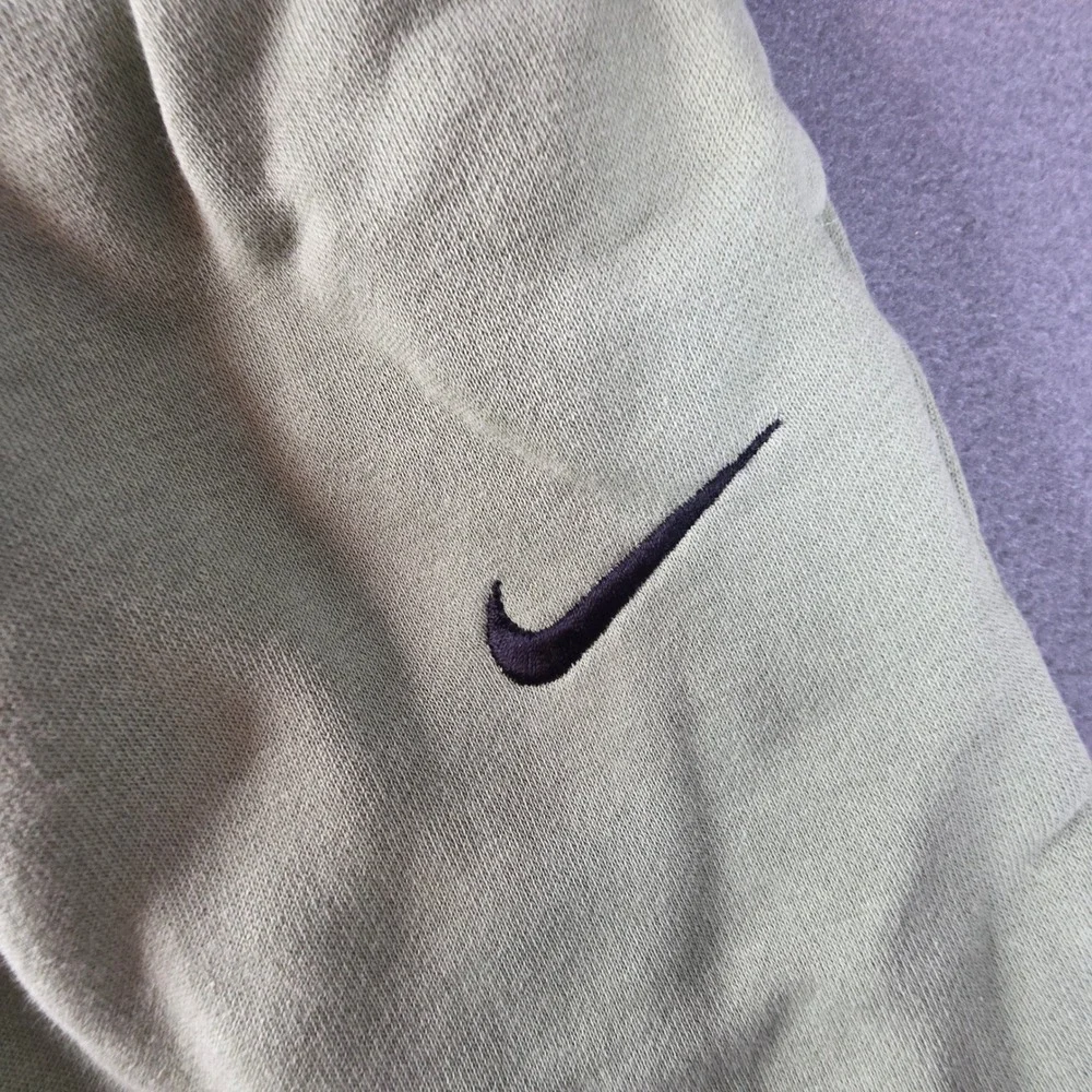 Nike Mens Sage Green Fleece Joggers Embroidered Swoosh Sweatpants Small